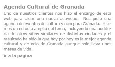 Agenda Cultural de Granada texto